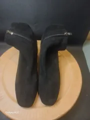 ブラック スウェード アンクル ブーツ