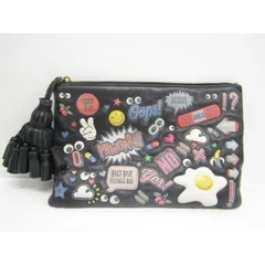 ANYA HINDMARCH　アニヤハインドマーチ グラフィック　クラッチバッグ★BG4418