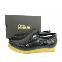 CLARKS クラークス WallabeeLoafer Black Croc ワラビーローファー サイズ：UK8 約26.5cm★SH8351