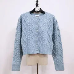 VERBE 23FW かわいい ケーブル編みカーディガン