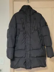 21 FW ストーンアイランド クリンクルレップス フード ロング ダウン Lサイズ