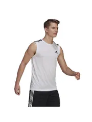 [アディダス] ノースリーブ Tシャツ D2M 3ストライプス タンクトップ メンズ ホワイト(GM2158) 日本サイズ4L相当 [ホワイト(GM2158)] [2XO]