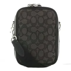 コーチ COACH スタントン クロスボディ ショルダーバッグ キャンバス レザー シグネチャー 総柄 黒 ブラック CH097 /XZ ■GY18