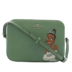コーチ COACH × ディズニー Disney ショルダーバッグ レザー ティアナ ロゴ シルバー金具 緑 グリーン C3405 /XZ ■GY18