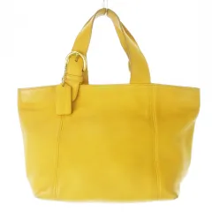 コーチ COACH オールドコーチ ヴィンテージ USA製 4133 ミニ トートバッグ ハンド バッグ レザー 革 黄 イエロー /CK15 ■GY18