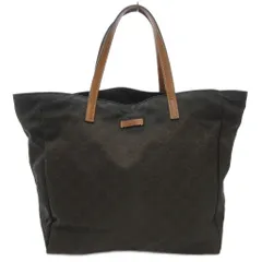 グッチ GUCCI トートバッグ GG柄 総柄 ナイロン ダークブラウン /AE