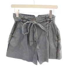 アルマーニエクスチェンジ A/X ARMANI EXCHANGE ショートパンツ デニム 4 青 ブルー ウエストリボン /YM