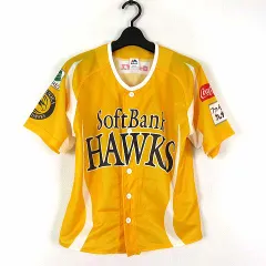 福岡 ソフトバンクホークス SoftBank HAWKS 鷹祭 2024 レプリカユニフォーム 半袖 S 黄色 イエロー 白 美品 NPB プロ野球