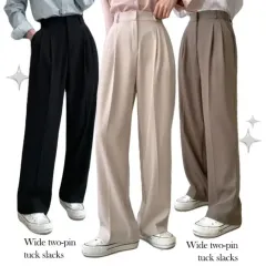 新品タグ付き) エイブリー スラックス ツータック ズボン ノーブランド