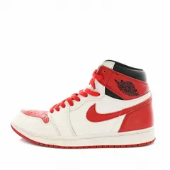 ナイキ NIKE エアジョーダン1ハイOGヘリテージ Air Jordan 1 High OG Heritage スニーカー シューズ ハイカット レザー US9.5 27.5cm 白 ホワイト 赤 レッド 555088-161 /YT