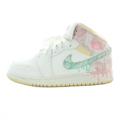 ナイキ NIKE GS AIR JORDAN 1 MID PAINT DRIP エアジョーダンワン ペイント ドリップ スニーカー US7Y 25cm DD1666-100 /KU