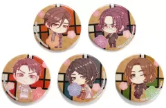 【中古】バッジ・ピンズ(キャラクター) [単品] 集合 描きおろしちびキャラ缶バッジ5個セット 「PSVitaソフト 天涯ニ舞ウ、粋ナ花 アニメイト限定セット」 同梱特典