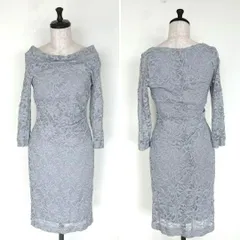 LAURA ASHLEY 総レース ワンピース 美シルエット ストレッチ S