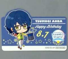 【中古】シール・ステッカー(キャラクター) 青葉つむぎ バースデーステッカー 「TVアニメ あんさんぶるスターズ!×animatecafe」 グッズ購入特典