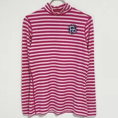 PEARLY GATES モックネック 長袖 トップス ボーダー 通年素材 UV