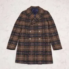 TAGLIATORE チェック柄ウールモヘヤアルパカダブルチェスターコートのサムネイル