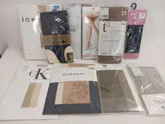 【新品未使用】ブランドタイツ・ストッキングまとめ売り10点 GIVENCHY カルバンクライン アツギ グンゼ 他 レディース サイズ色々 バラ売り不可（ち）