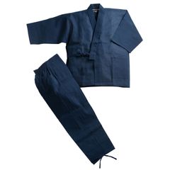 波の音〜琉球〜琉球藍染 作務衣 上下セット L Lサイズ (値下げ中 