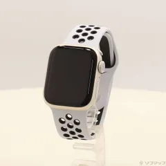 〔中古品〕 Apple Watch Series 7 Nike GPS 41mm スターライトアルミニウムケース ピュアプラチナム／ブラックNikeスポーツバンド【305】