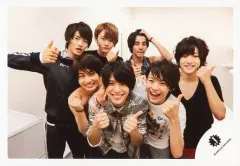 【中古】生写真(ジャニーズ) ジャニーズJr./集合(7人)/横型・上半身・手前松田元太・松島聡・松倉海斗・親指立て・背景白/公式生写真