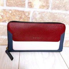 (美品)MARNI(マルニ) 長財布 ラウンドファスナー レザー