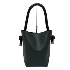 ZUCCA(ズッカ) ハンドバッグ - グリーン×黒 レザー