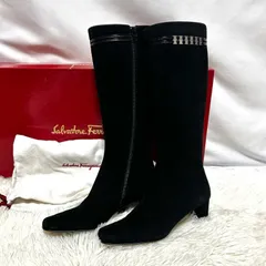 箱　保存袋付き　Salvatore Ferragamo ロングブーツ　スエード　ヴァラ　5