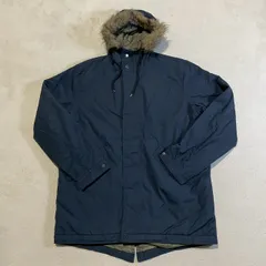 OLD NAVY  フード付き中綿ジャケット モッズコート ハーフコート ファー付き