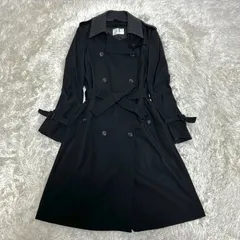 美品　BEIGE. ベイジ　ウールライナー付き　トレンチコート　ブラック　ダブル　6 L〜XL相当　大きいサイズ