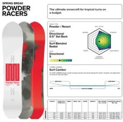 CAPITA* SPRING BREAK SB POWDER RACERS 157 25-26 キャピタ スプリングブレイク　パウダー　バンクド　カービング　SNOWBOARD スノーボード　スノボ 2026 パウダーレーサー　赤ソール　キャンバーのサムネイル