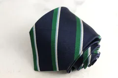 グリーンレーベルリラクシング ブランド ネクタイ ストライプ柄 シルク 日本製 PO メンズ ネイビー green label relaxing 【中古】