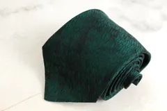 ドミニクフランス スター ブランド ネクタイ 総柄 パネル柄 シルク フランス製 PO メンズ カーキ Dominique France Star 【中古】