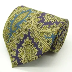 バーバリーズ ブランド ネクタイ 総柄 ペイズリー 花柄 幾何学模様 PO メンズ ブルー Burberrys 【中古】