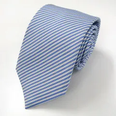 ヒルトン ブランド ネクタイ ストライプ柄 シルク イタリア製 PO メンズ ブルー HILTON 【中古】