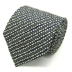 ダンヒル ブランド ネクタイ ストライプ柄 総柄 花柄 シルク イタリア製 PO メンズ ネイビー Dunhill 【中古】