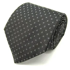 エンポリオ・アルマーニ ブランド ネクタイ ドット 小紋柄 イタリア製 PO メンズ ブラック Emporio Armani 【中古】