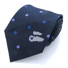 ディズニー ブランド ネクタイ ミッキー ドット 小紋柄 シルク PO メンズ ネイビー Disney 【中古】