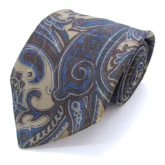 バーバリーズ ブランド ネクタイ 総柄 ペイズリー 幾何学模様 シルク PO メンズ ブラウン Burberrys 【中古】