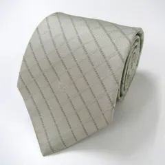 バーバリーロンドン ブランド ネクタイ ホースマーク チェック柄 格子柄 シルク 日本製 PO メンズ グレー BURBERRY LONDON 【中古】