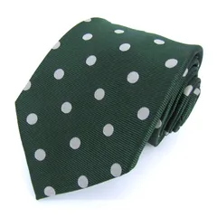 グリーンレーベルリラクシング ブランド ネクタイ ドット シルク PO メンズ カーキ green label relaxing 【中古】