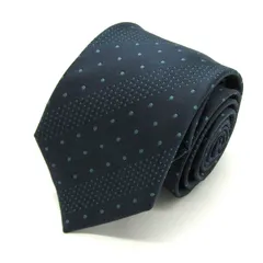 ポロ ブランド ネクタイ ストライプ柄 ドット シルク 日本製 PO メンズ ネイビー POLO 【中古】