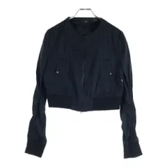 Y's (ワイズ) SAMPLE ノーカラー ショートジップアップブルゾン レディース ブラック YU-Y04-012のサムネイル