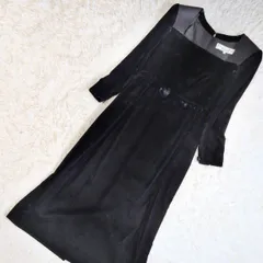 希少✨ Christian Dior クリスチャンディオール ベロアドレス ベルベットワンピース ロング 七分袖 ブラック 黒 結婚式 二次会 式典　セレモニー フォーマル マキシ ヴィンテージ ビンテージ