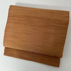 名古屋帯 綴れ 無地 横断の織り出し 八寸 正絹 着物 MA-1877