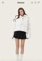 クリシーア Snowy ribbon puff jacket ダウン