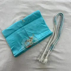 【美品】帯揚げ 帯締め セット 青系　ブルー系　鮮やか　グラデーション 正装用 着物 女性 婦人 レディース 和装小物 和装 着物 留袖 訪問着 振袖　kimono #きもの猫田 T400