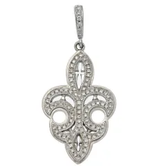 0.7ct/クロスモチーフ･クロス 4月誕生石 ダイヤモンド ペンダントトップ/K18WG/750-8.4g/ホワイトゴールド/プレゼント/記念日【♀】【S】【レディース】★■588972【中古】