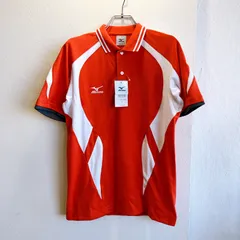 極美品✨ タグ付き 新品未使用 ミズノ Mizuno ポロシャツ スポーツウェア ユニフォーム トレーニングウェア 日本製 Made in Japan 練習着 運動着 半袖 吸汗速乾 通気性 トマトレッド 赤 レッド スポーティ 軽量 快適ウェア 部活 運動部