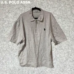 U.S. POLO ASSN. グレー  ジッパーポロシャツ Mサイズ