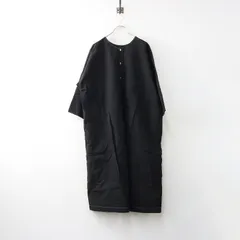 ジャーナルスタンダード ラックス JOURNAL STANDARD luxe コットン リネン ノーカラー ステッチ ワンピース ｜ブラック【2400014659856】